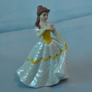 Disney's Belle White, Yellow6 by 4 inches Porcelain Figurine